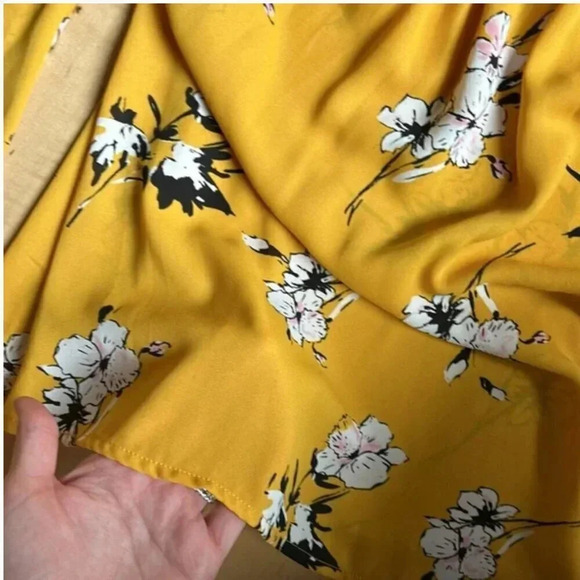 Sienna Sky Yellow Blouse with Flowers | Off the Shoulder Blouse | Floral | - Picture 5 of 8